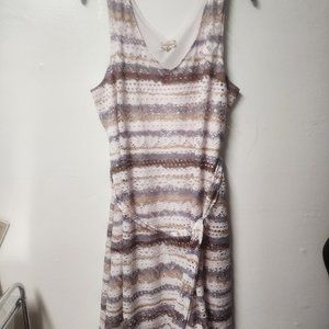 Cloth & Portrait Pale Pink Eyelet Dress XXL w/belt Style 12BS-EUCF